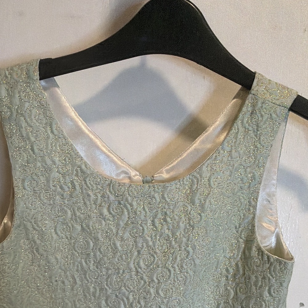 American Princess Girls Dress Size 12 Ivory/Light Blue Formal - Picture 4 of 11